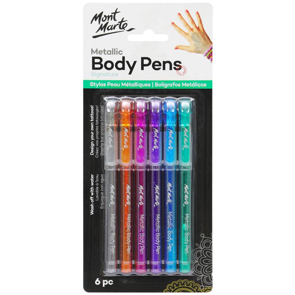 Metallic Body Pens Signature 6pc - Mont Marte