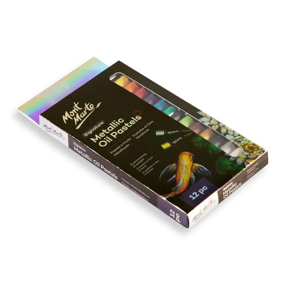 Metallic Oil Pastels Signature 12pc - Mont Marte - Art and Craft Store