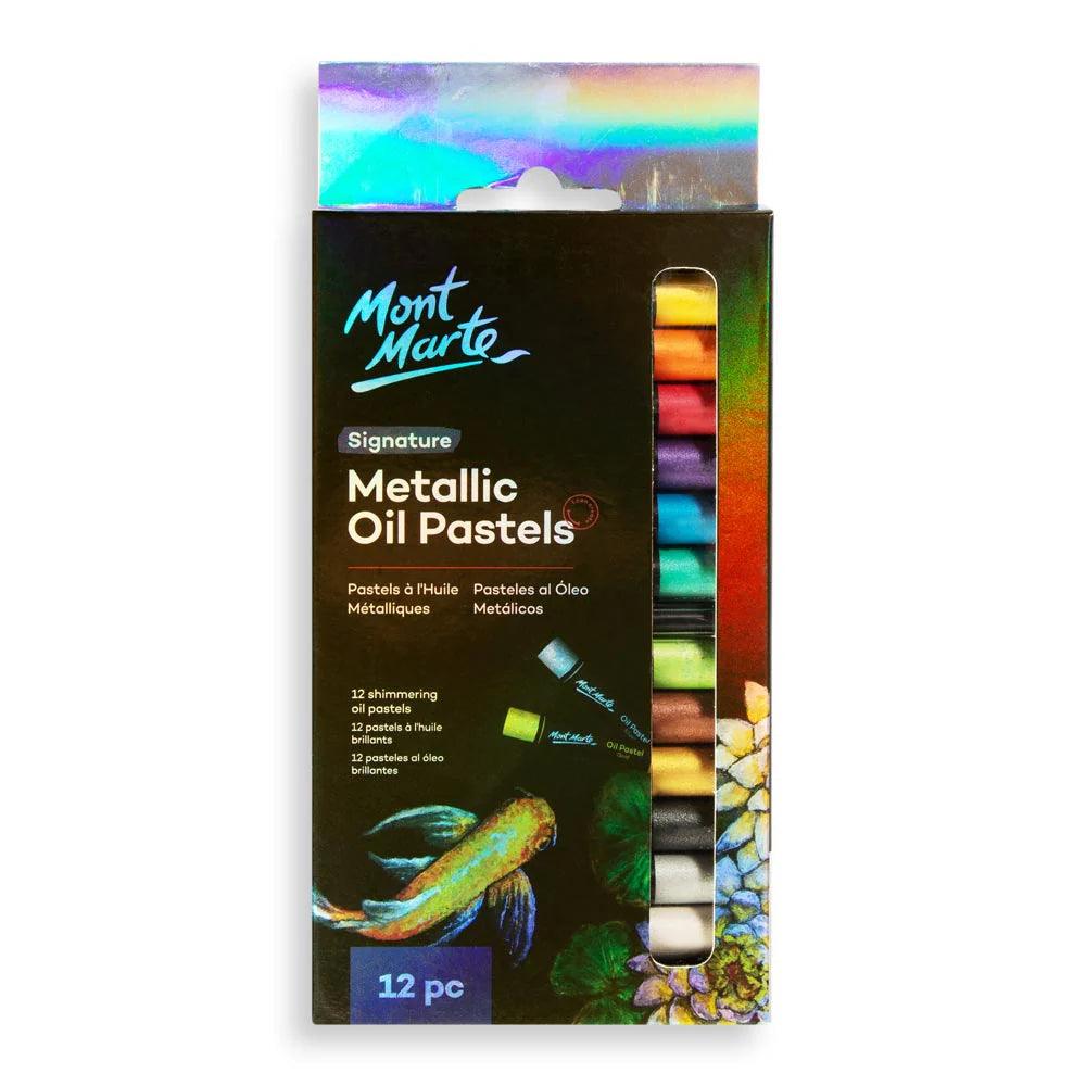 Metallic Oil Pastels Signature 12pc - Mont Marte - Glowish