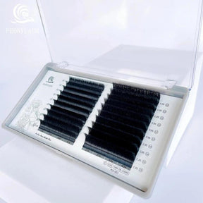 Mixed Flat Black Eyelash Extensions 8-15mm 20Lines - Glowish