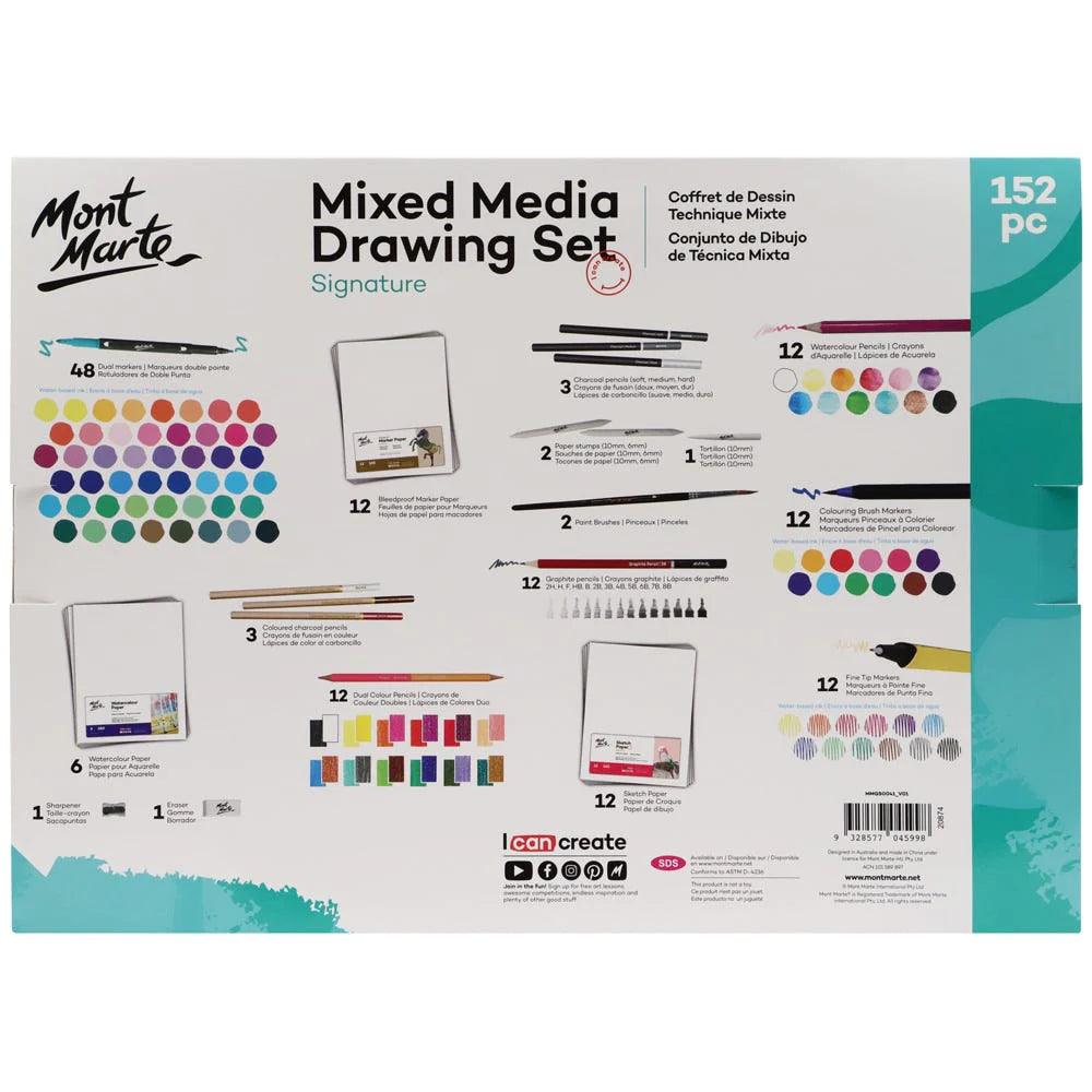 Mixed Media Drawing Set Signature 152pc - Mont Marte - Glowish