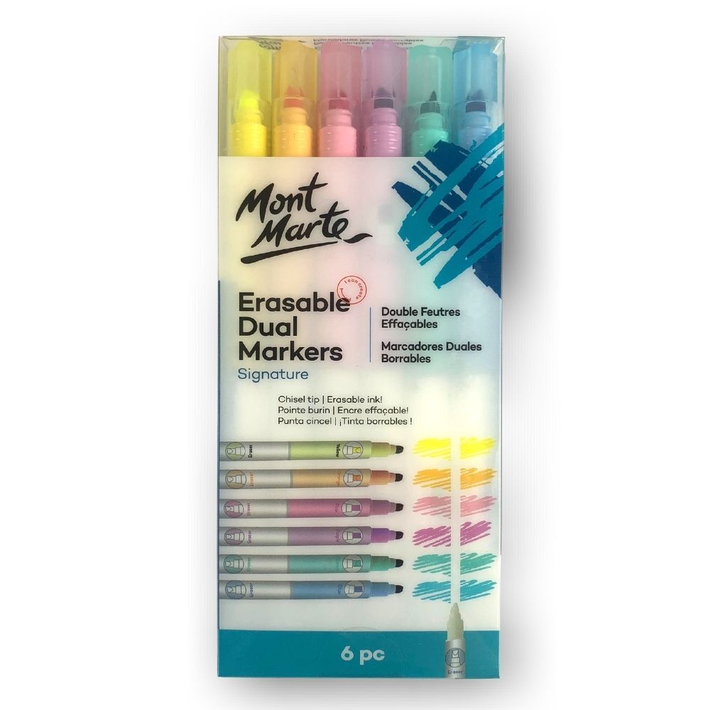 Mont Marte Erasable Dual End Markers Signature 6pc MMPM0041