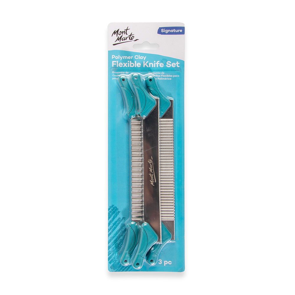 Mont Marte Polymer Clay Flexible Knife Set 3pc MMSP0036