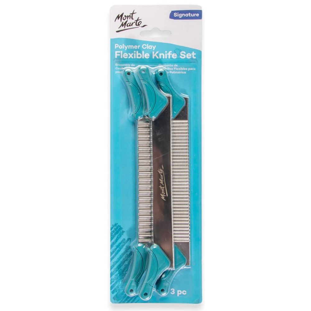 Mont Marte Polymer Clay Flexible Knife Set 3pc MMSP0036