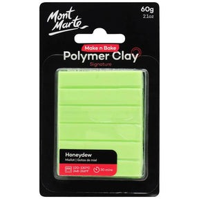 Mont Marte Make n Bake Polymer Clay Signature 60g - Honeydew - Glowish