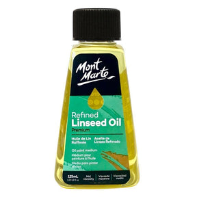 Mont Marte Oil Medium - Refined Linseed Oil 125ml - Glowish