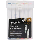 Dual Tip Art Markers in Case Premium 24pc - Mont Marte