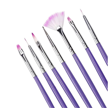 Nail Art Brush Set 7pcs - Glowish