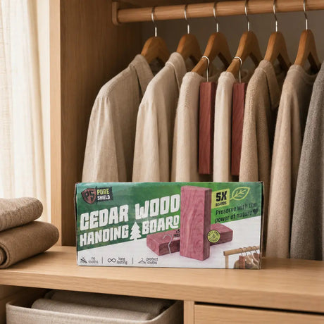 Pure Shield cedar hanging boards 5 pack lifestyle image