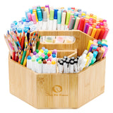 Ohuhu rotating bamboo marker organizer feature 2