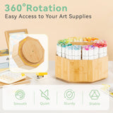 Ohuhu rotating bamboo marker organizer feature 3