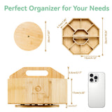 Ohuhu rotating bamboo marker organizer feature 9