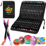 Ohuhu Acrylic Paint Pens 30 Colors Dual Tip Fine and Broad