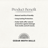 Red Cedar Wood Moth Balls Natural Moth Repellent - Pack of 32 - Glowish