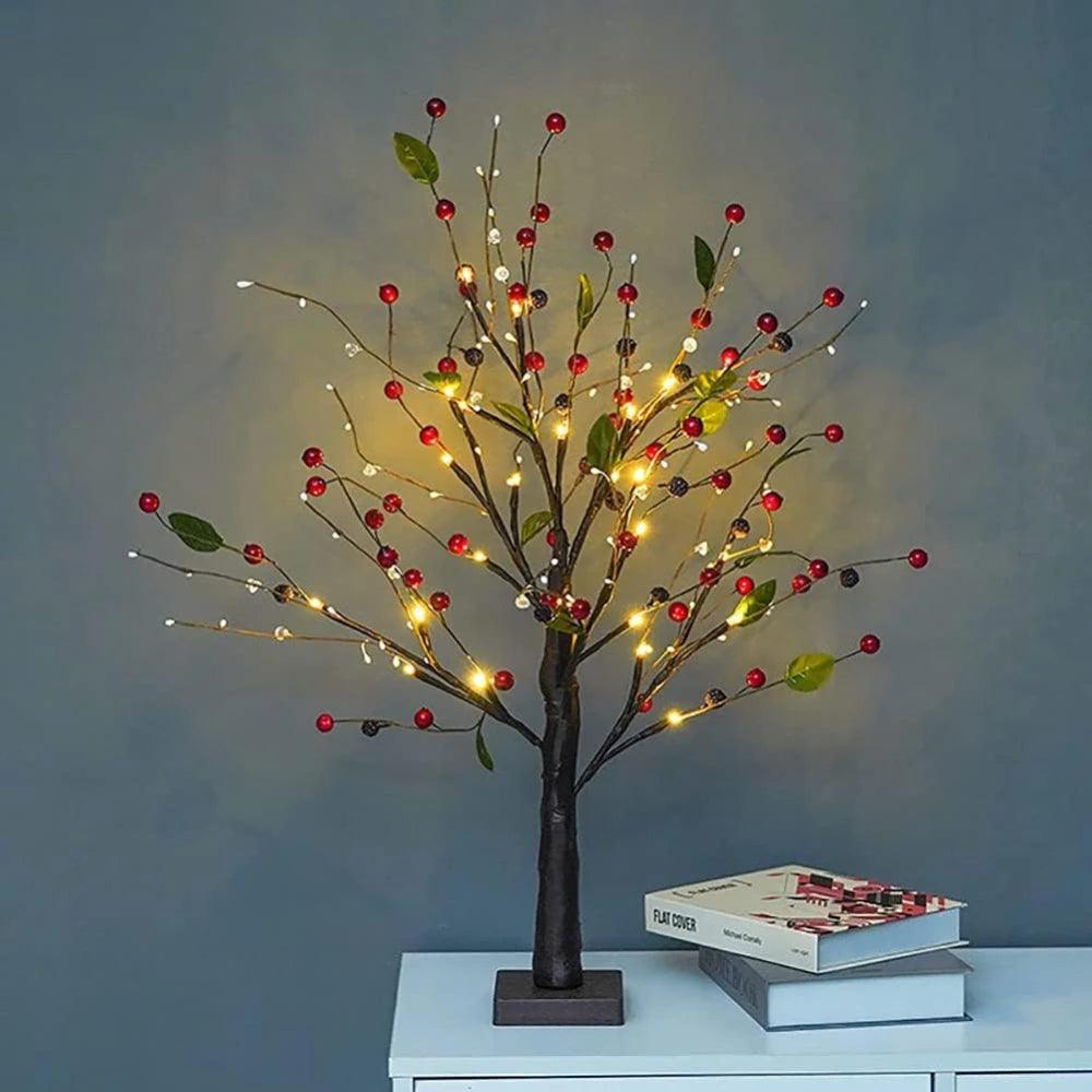 Ruby Fruit Bonsai Tree Light - Warm White - Glowish