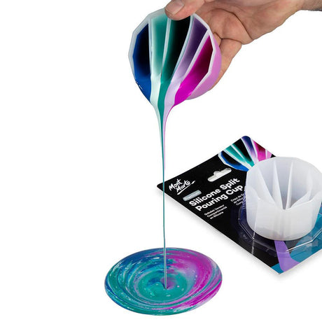 Silicone Split Pouring Cup Premium - Mont Marte Glowish art supplies