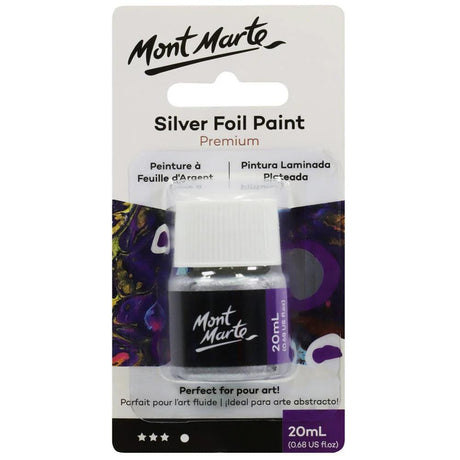 Silver Foil Paint Premium 20ml - Mont Marte