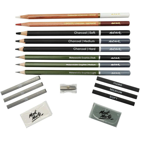 Sketch & Draw Collection 17pc - Mont Marte - Glowish