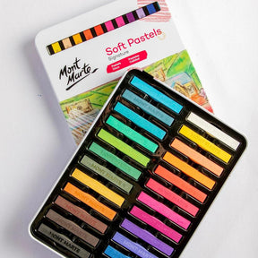 Soft Pastels 24pc Tin Box - Mont Marte - Glowish