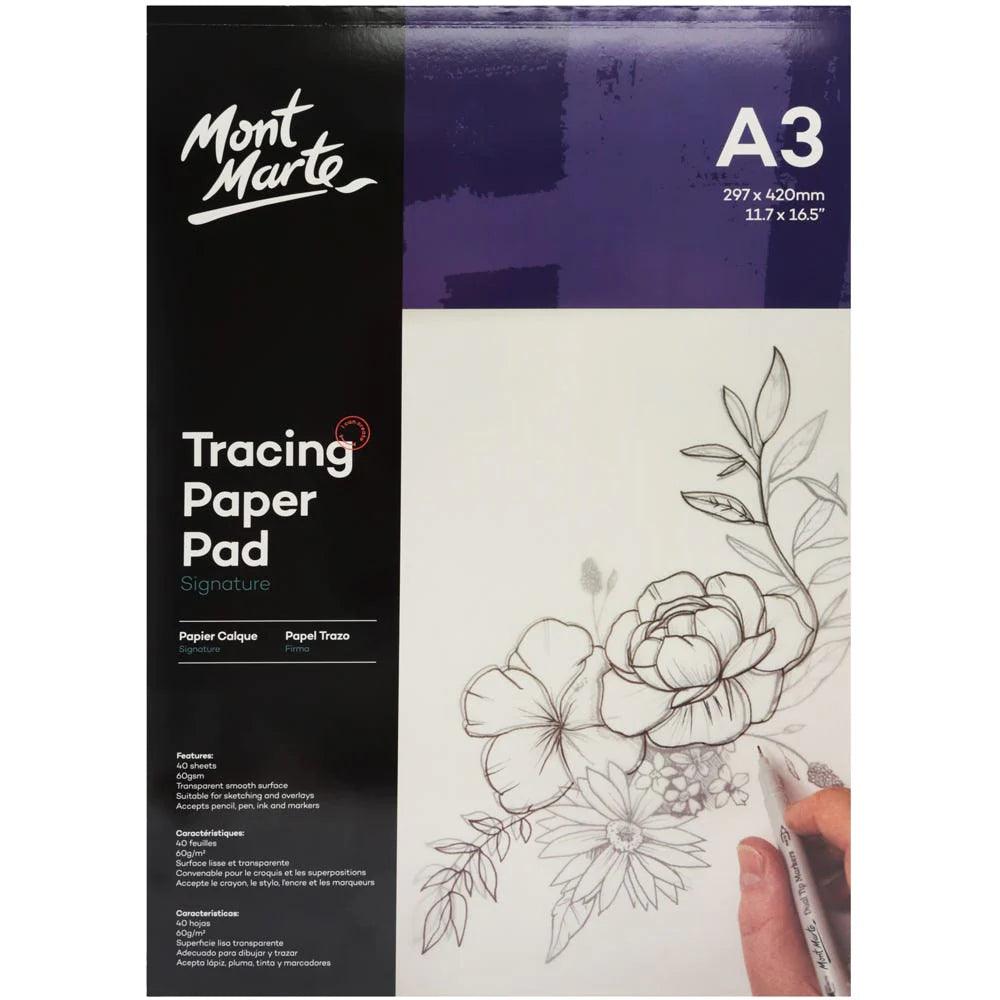 Tracing Paper Pad 60gsm 40 Sht A3 - Mont Marte - Glowish