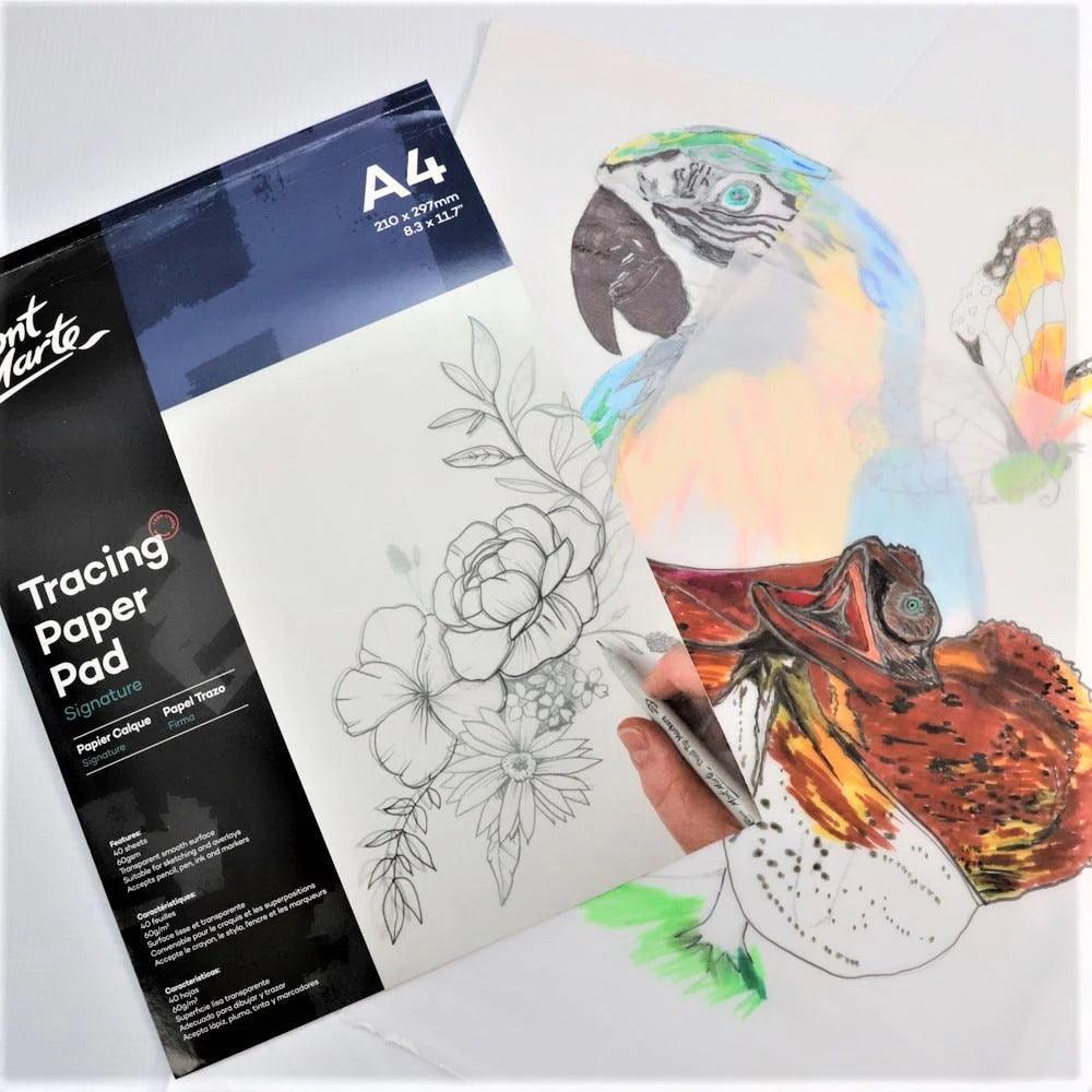 Tracing Paper Pad Signature 60gsm A4 40 Sheet - Mont Marte - Glowish