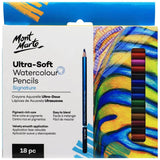 Ultra-Soft Watercolour Pencils 18pc - Mont Marte - Glowish