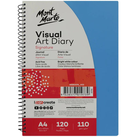 Visual Art Diary Signature A4 120 Pages 110gsm - Glowish