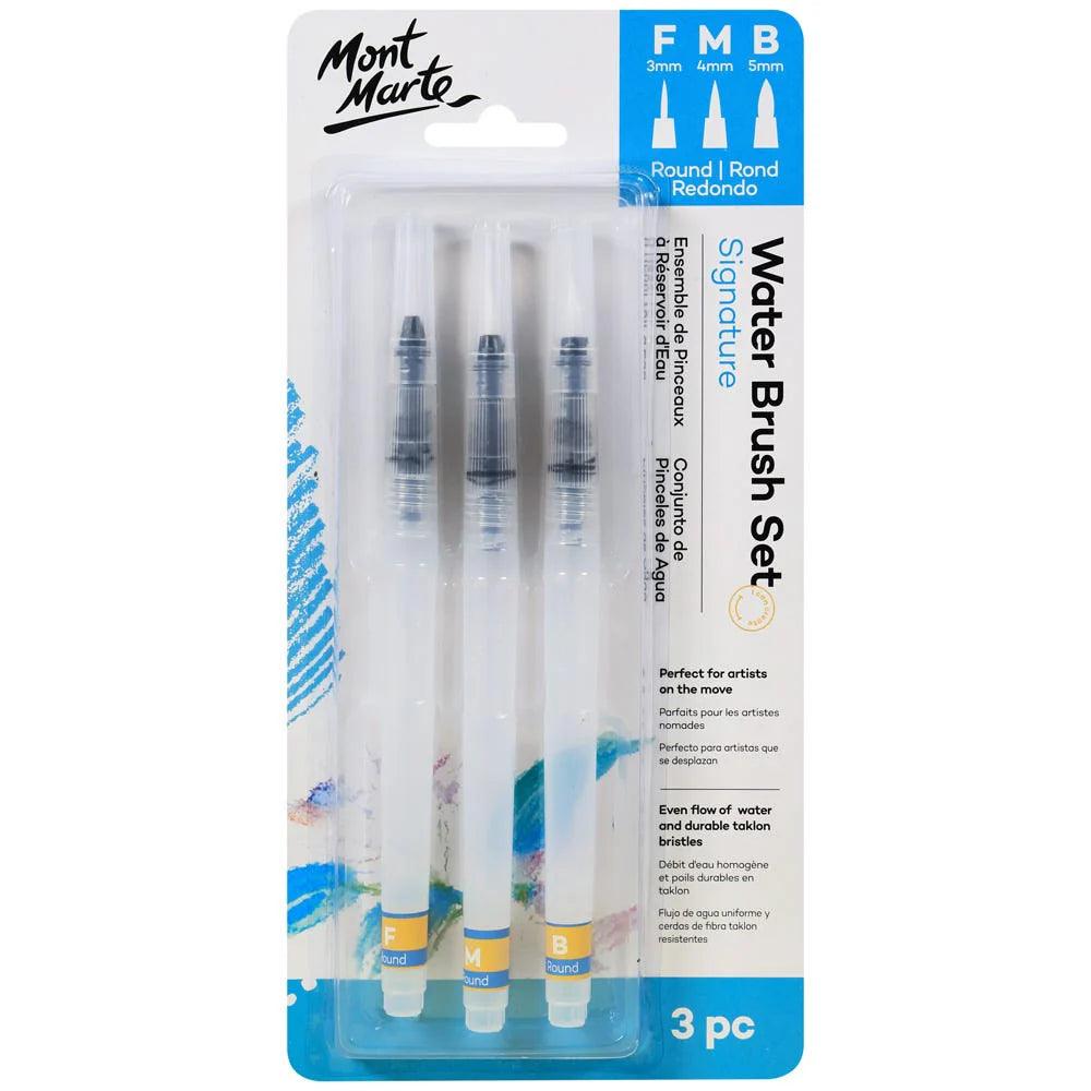 Water Brush Set Signature 3pc - Mont Marte - Glowish