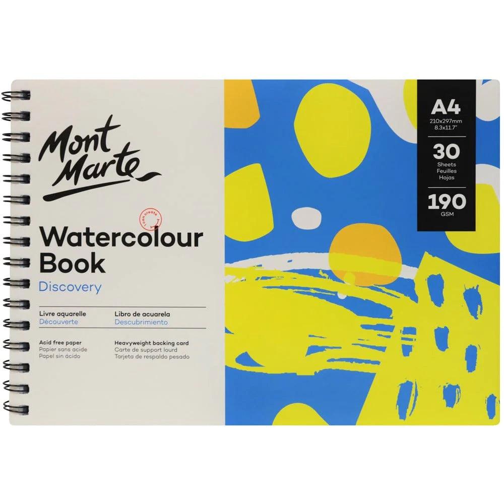 Watercolour Book Discovery A4 (8.3 x 11.7in) 30 Sheets 190gsm - Glowish