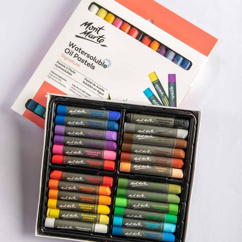 Watersoluble Oil Pastels Signature 24pc - Mont Marte - Glowish