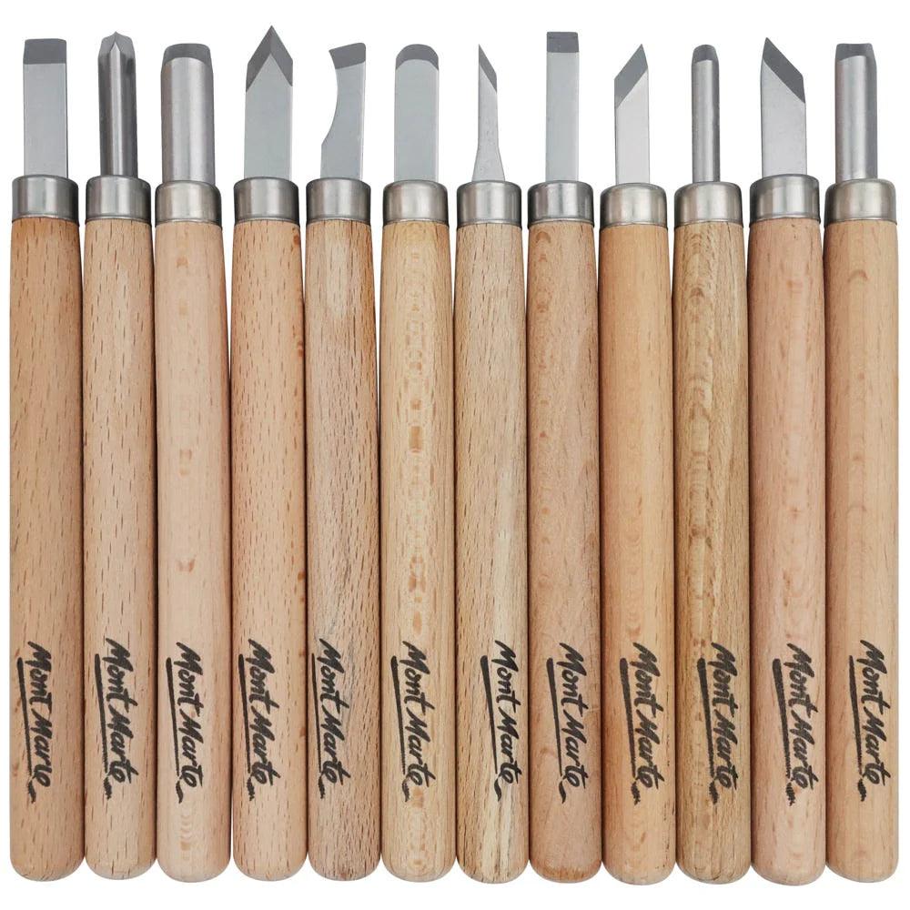 Wood Carving Set Premium 12pc - Mont Marte - Glowish