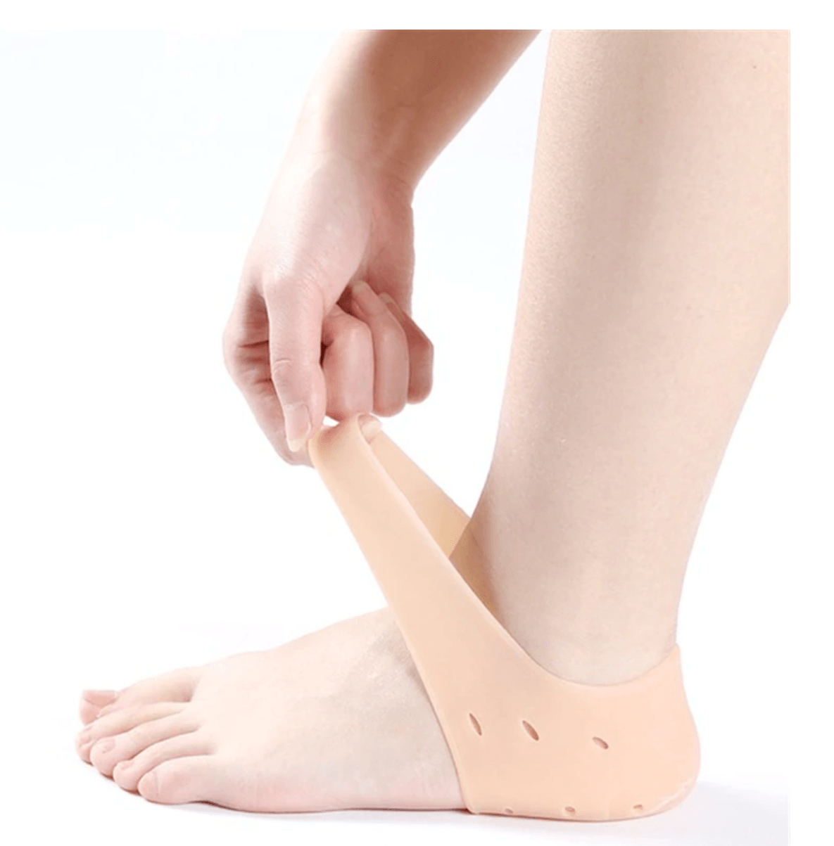 1 pair Silicone Gel Heel Socks Protector Anti-slip Cracked For Foot - Glowish