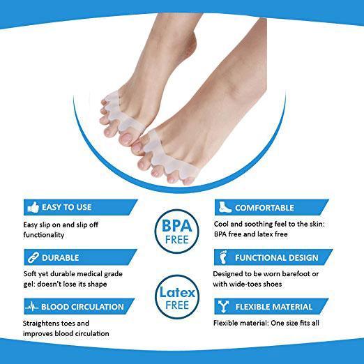 1 pair Toe Corrector/Separator (White) - Glowish