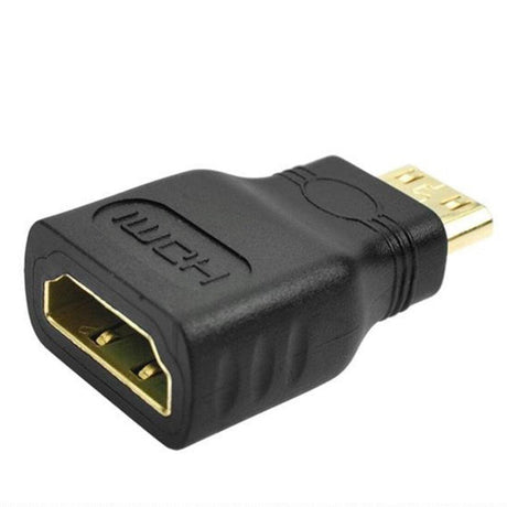 1 pcs Gold-Plated 1080P Mini Male HDMI To Standard HDMI Female Extension Adapter - Glowish