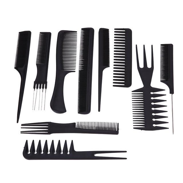 10pcs Hair Styling Professional Comb Set Comb set - Glowish