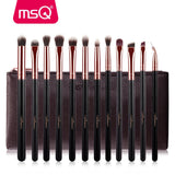 12 Pcs Rose Gold Eye shadow Makeup Brushes Set - Glowish