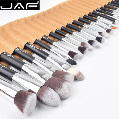 24 Pcs Professional Makeup Brushes with Leather Case - Glowish