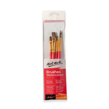 4pcs Watercolour Brushes Signature Set - Mont Marte - Glowish