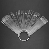 50 PCS Transparent Nail Art False Tips Display Fan Board - Glowish