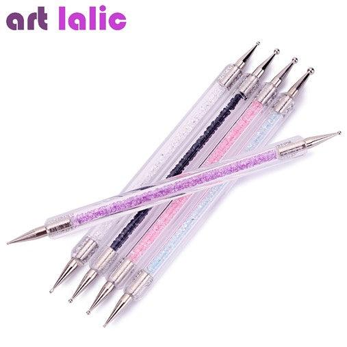 5Pcs/Set Nail Art Dotting Pen Two Sided - Glowish