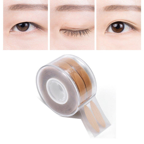 600pcs Brown L Invisible Fiber Double Eyelid Lift Strips Adhesive Stickers Eye - Glowish
