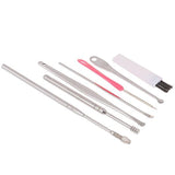 7Pcs/set Stainless Steel Ear Wax Remover Ear Cleaning Tool - Glowish