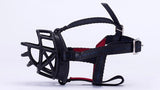Adjustable Strong Plastic Dog Muzzle Basket Black - Medium - Glowish
