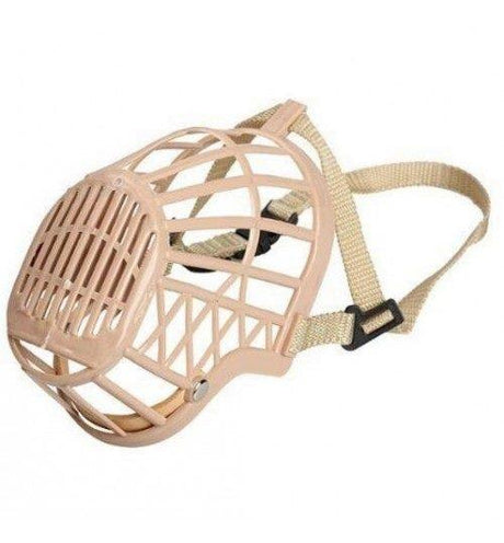 Adjustable Strong Plastic Dog Muzzle Basket - Medium - Glowish