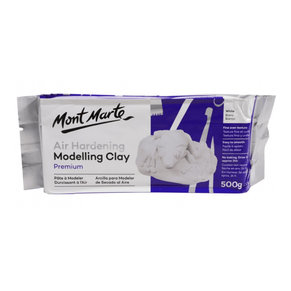Air Hardening Modelling Clay White 500G Premium Craft Arts - Glowish