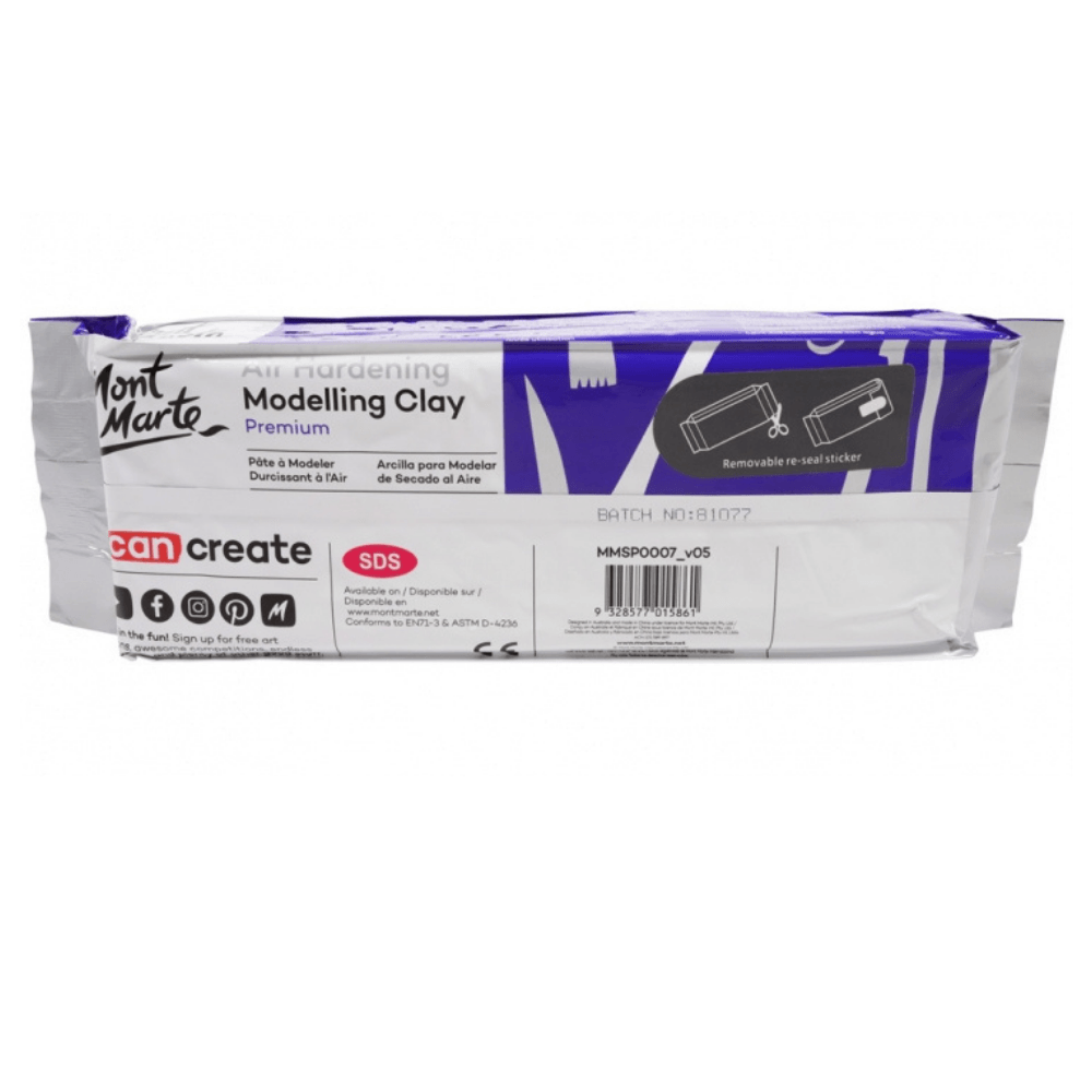 Air Hardening Modelling Clay White 500G Premium Craft Arts - Glowish