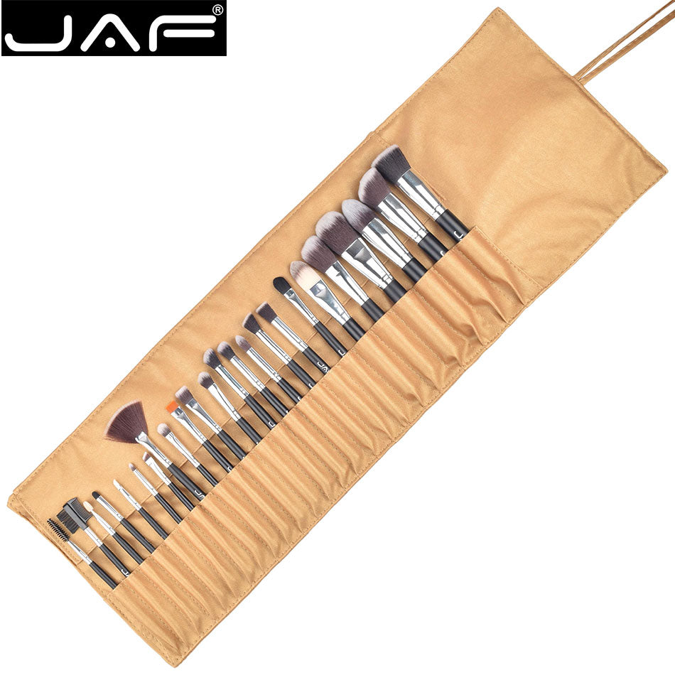 24 Pcs Professional Makeup Brushes with Leather Case
