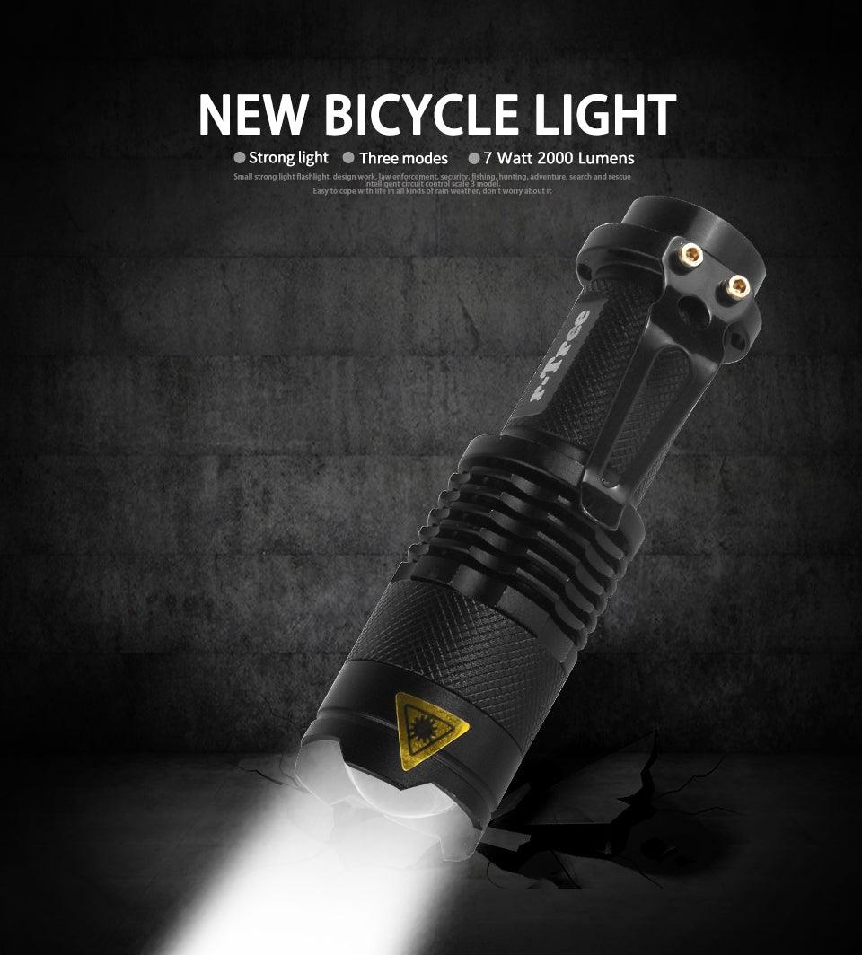 Bicycle Light 7W 2000 Lumens 3 Mode Bike Q5 LED Cycling Front Light Bike - Glowish