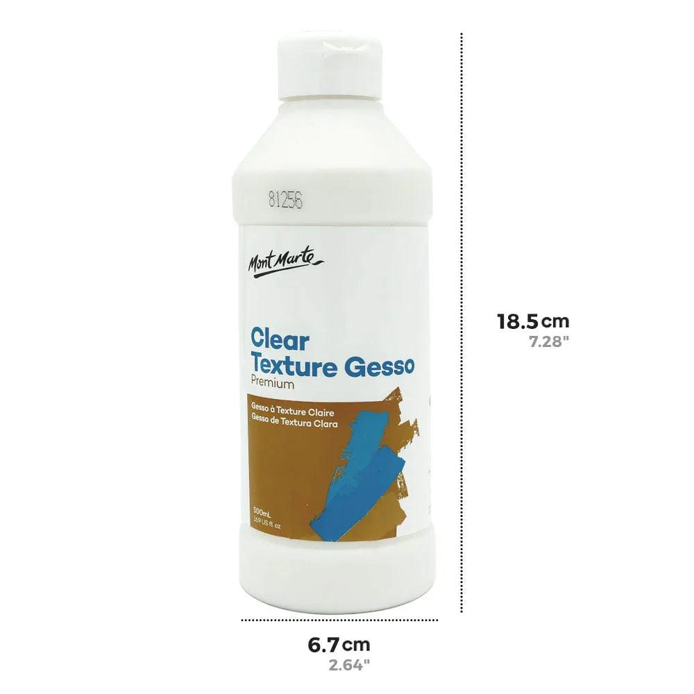 Clear Texture Gesso Premium 500ml (16.9oz) - Mont Marte - Glowish