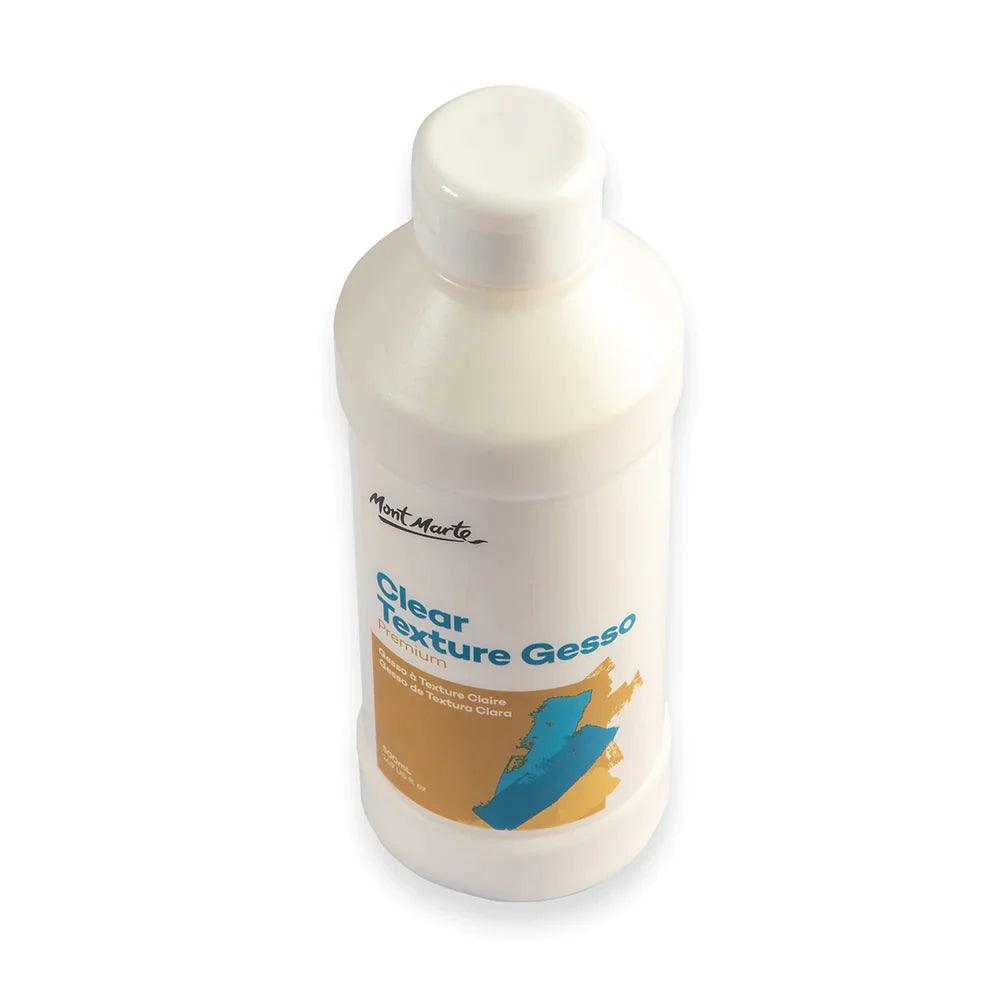 Clear Texture Gesso Premium 500ml (16.9oz) - Mont Marte - Glowish